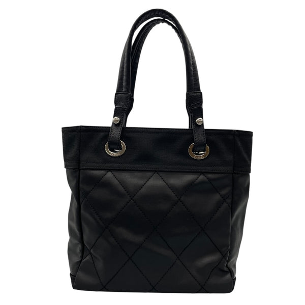 シャネル CHANEL パリビアリッツトートPM A34208 ブラック　シルバー金具 コーティングキャンバス レディース トートバッグ