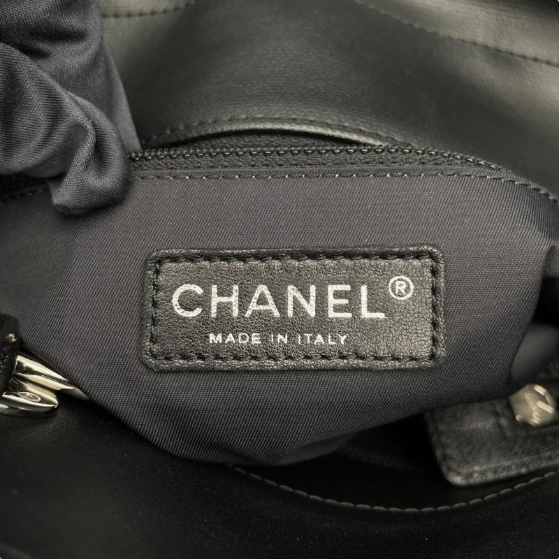 シャネル CHANEL パリビアリッツトートPM A34208 ブラック　シルバー金具 コーティングキャンバス レディース トートバッグ