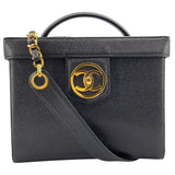 シャネル CHANEL ココマーク ボックス バニティバッグ A01999 ブラック ゴールド金具 キャビアスキン レディース ショルダーバッグ