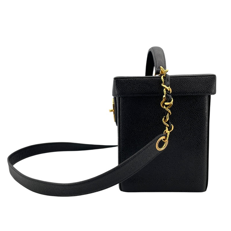 シャネル CHANEL ココマーク ボックス バニティバッグ A01999 ブラック