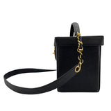 シャネル CHANEL ココマーク ボックス バニティバッグ A01999 ブラック ゴールド金具 キャビアスキン レディース ショルダーバッグ
