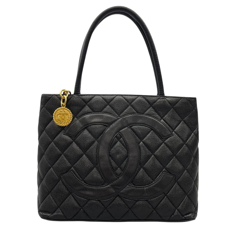 シャネル CHANEL 復刻トート A01804　70番台 ブラック　ゴールド金具 キャビアスキン レディース トートバッグ