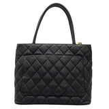 シャネル CHANEL 復刻トート A01804　70番台 ブラック　ゴールド金具 キャビアスキン レディース トートバッグ