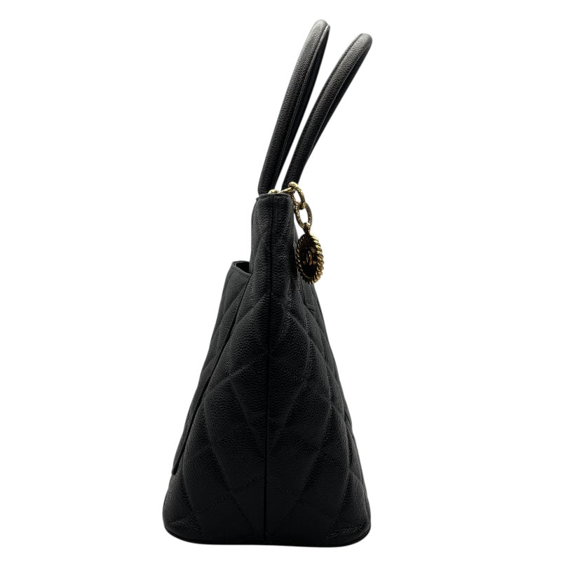 シャネル CHANEL 復刻トート A01804　79番台 ブラック　ゴールド金具 キャビアスキン レディース トートバッグ