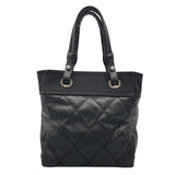 シャネル CHANEL パリビアリッツトートPM A34208　15番台 ブラック　シルバー金具 コーティングキャンバス レディース トートバッグ