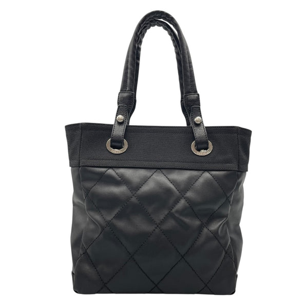 シャネル CHANEL パリビアリッツトートPM A34208　15番台 ブラック　シルバー金具 コーティングキャンバス レディース トートバッグ