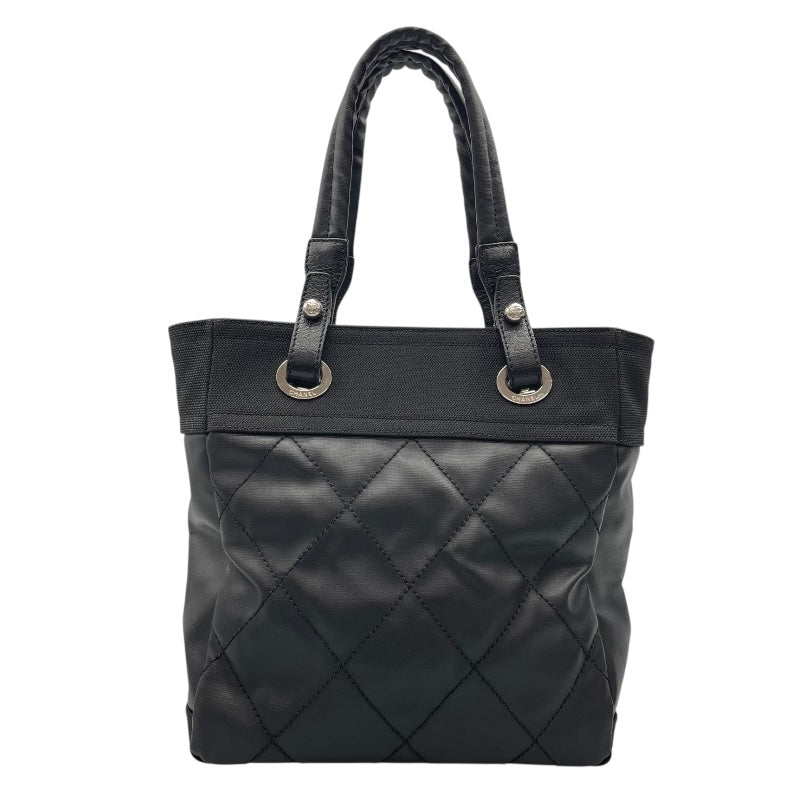 シャネル CHANEL パリビアリッツトートPM A34208　15番台 ブラック　シルバー金具 コーティングキャンバス レディース トートバッグ