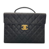 シャネル CHANEL マトラッセ　ブリーフケース A20794 ブラック　ゴールド金具 キャビアスキン レディース ブリーフケース