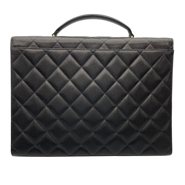シャネル CHANEL マトラッセ　ブリーフケース A20794 ブラック　ゴールド金具 キャビアスキン レディース ブリーフケース