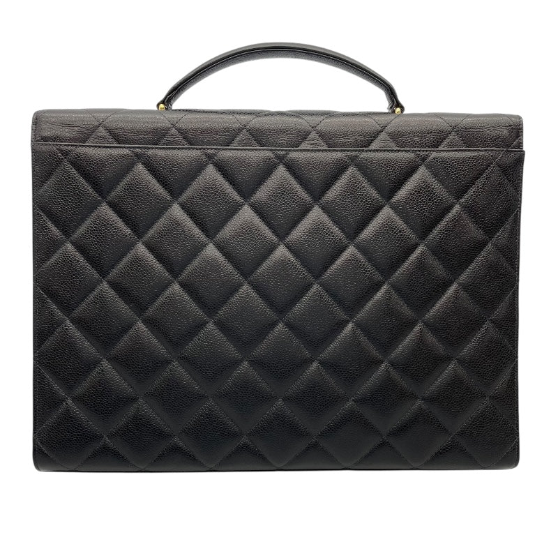 シャネル CHANEL マトラッセ　ブリーフケース A20794 ブラック　ゴールド金具 キャビアスキン レディース ブリーフケース