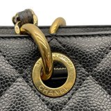 シャネル CHANEL GSTトート A50995　19番台 ブラック　ゴールド金具 キャビアスキン レディース トートバッグ