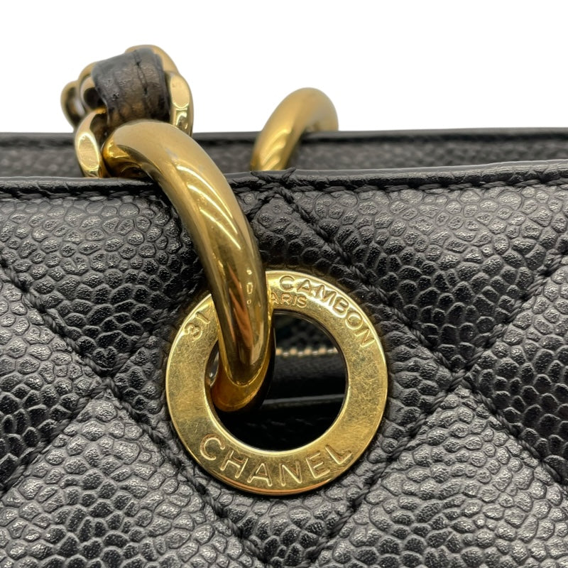 シャネル CHANEL GSTトート A50995　19番台 ブラック　ゴールド金具 キャビアスキン レディース トートバッグ