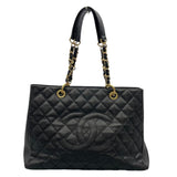 シャネル CHANEL GSTトート A50995　19番台 ブラック　ゴールド金具 キャビアスキン レディース トートバッグ