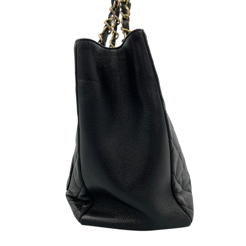 シャネル CHANEL GSTトート A50995　19番台 ブラック　ゴールド金具 キャビアスキン レディース トートバッグ