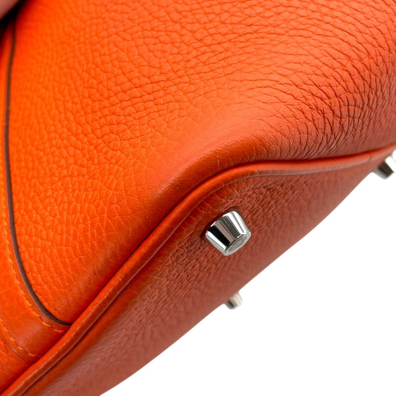 エルメス HERMES ピコタンロックPM U刻 オレンジポピー×シルバー金具 トリヨン レディース ハンドバッグ