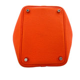 エルメス HERMES ピコタンロックPM U刻 オレンジポピー×シルバー金具 トリヨン レディース ハンドバッグ