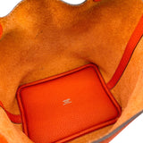 エルメス HERMES ピコタンロックPM U刻 オレンジポピー×シルバー金具 トリヨン レディース ハンドバッグ