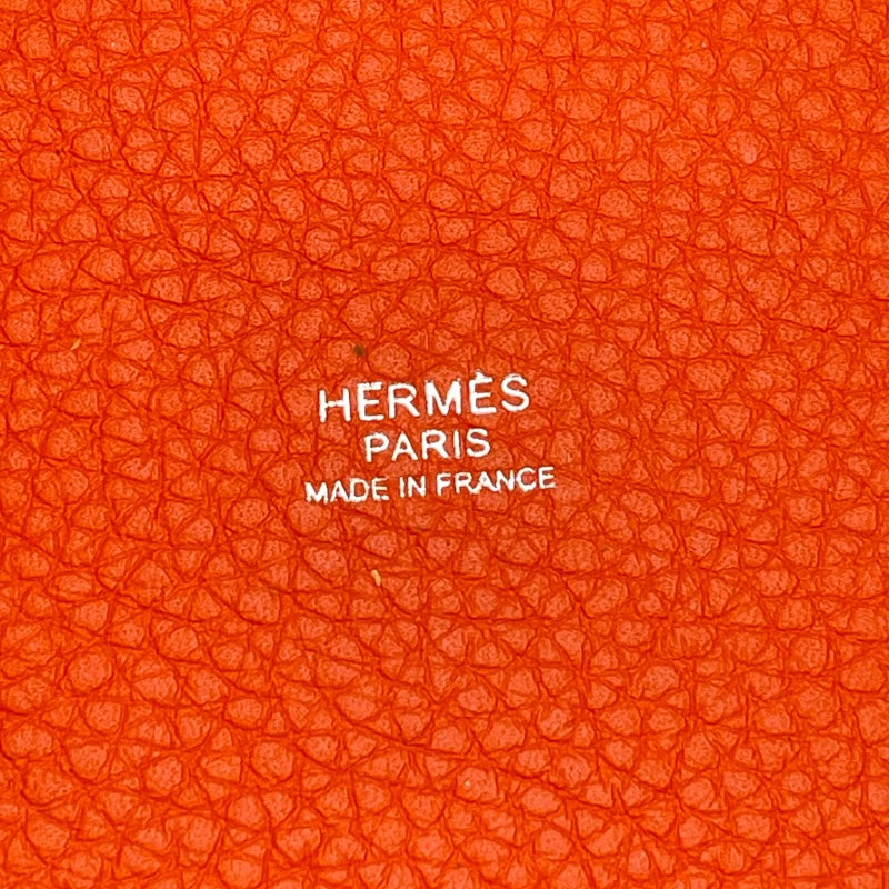 エルメス HERMES ピコタンロックPM U刻 オレンジポピー×シルバー金具 トリヨン レディース ハンドバッグ