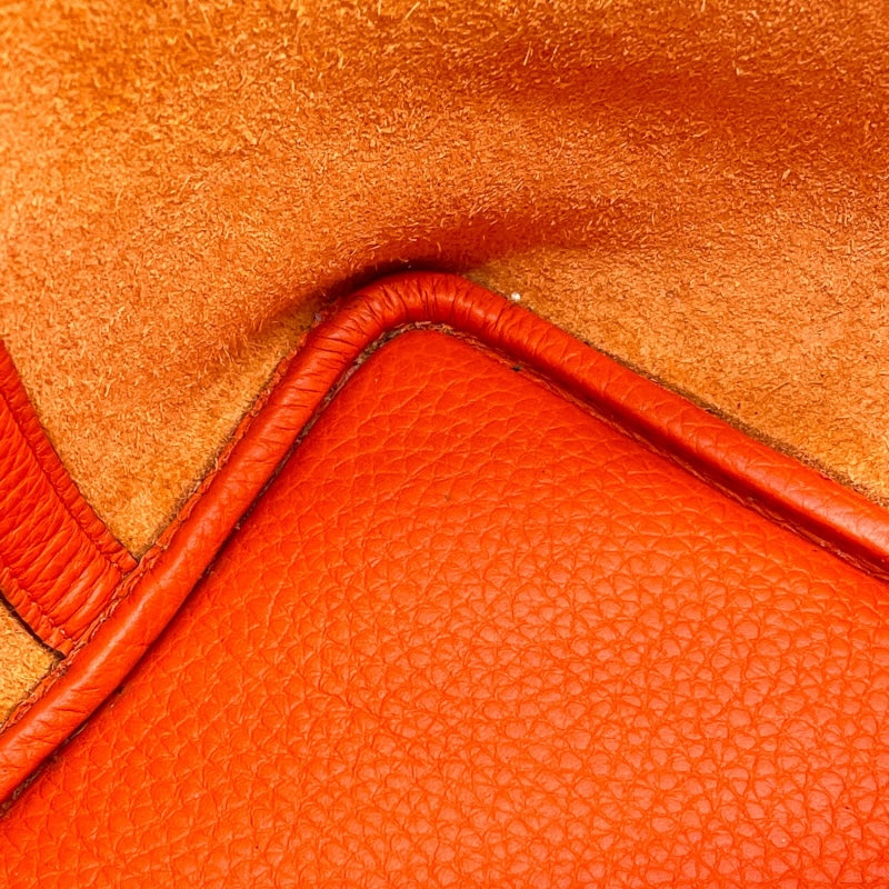 エルメス HERMES ピコタンロックPM U刻 オレンジポピー×シルバー金具 トリヨン レディース ハンドバッグ