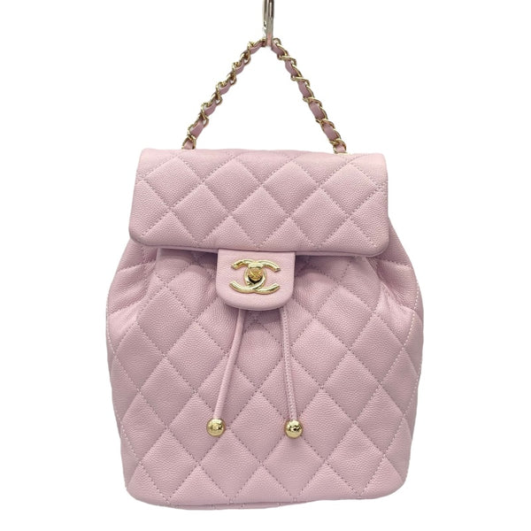 シャネル CHANEL バックパック A91121　ランダムシリアル パープル　ゴールド金具 キャビアスキン レディース リュック・デイパック