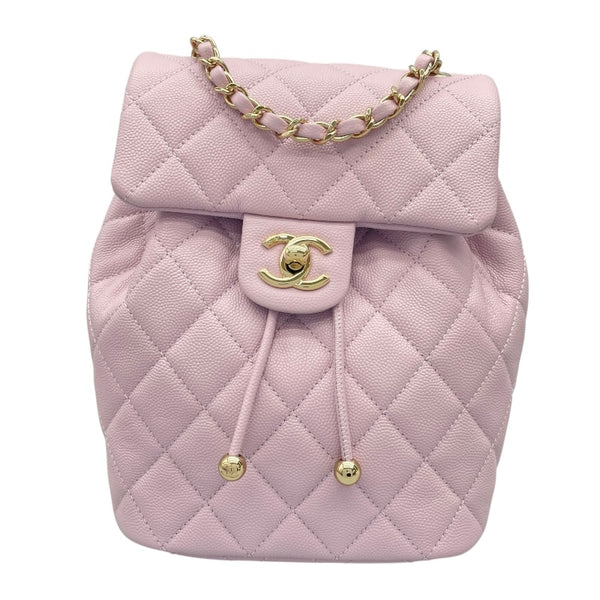 シャネル CHANEL バックパック A91121　ランダムシリアル パープル　ゴールド金具 キャビアスキン レディース リュック・デイパック