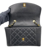 シャネル CHANEL ダイアナ25 A01165　50番台 ブラック　ゴールド金具 キャビアスキン レディース ショルダーバッグ