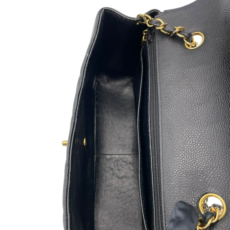 シャネル CHANEL ダイアナ25 A01165　50番台 ブラック　ゴールド金具 キャビアスキン レディース ショルダーバッグ