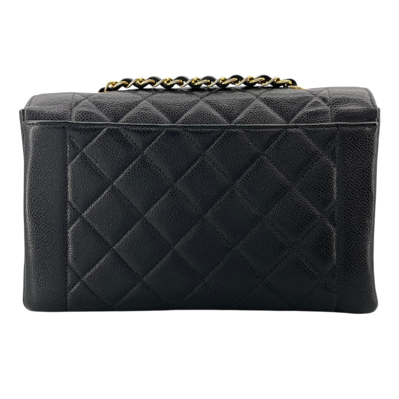 シャネル CHANEL ダイアナ25 A01165　50番台 ブラック　ゴールド金具 キャビアスキン レディース ショルダーバッグ