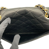 シャネル CHANEL ダイアナ25 A01165　50番台 ブラック　ゴールド金具 キャビアスキン レディース ショルダーバッグ