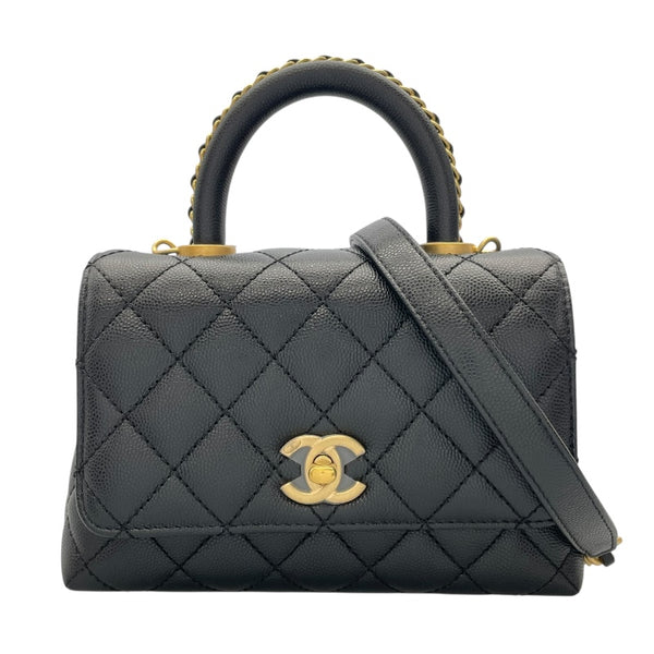 シャネル CHANEL ココハンドルXXS AS2215 ブラック ゴールド金具