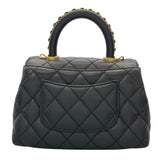 シャネル CHANEL ココハンドルXXS AS2215 ブラック　ゴールド金具 キャビアスキン レディース ショルダーバッグ