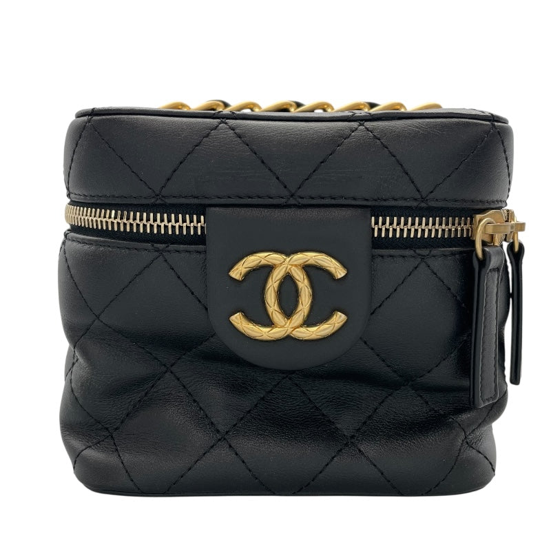 シャネル CHANEL パニティ AS3228  ブラック　ゴールド金具 ラムスキン レディース ショルダーバッグ