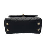 シャネル CHANEL ココハンドル XXS AS2215/30番台 ブラック×GD金具 ラムスキン レディース ショルダーバッグ