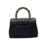 シャネル CHANEL ココハンドル XXS AS2215/30番台 ブラック×GD金具 ラムスキン レディース ショルダーバッグ