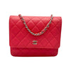 シャネル CHANEL マトラッセチェーン 24番台 ピンク シルバー金具 キャビアスキン レディース ショルダーバッグ