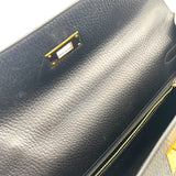 エルメス HERMES ケリー32 外縫い □C刻 ブラック×ゴールド金具 アルデンヌ レディース ハンドバッグ