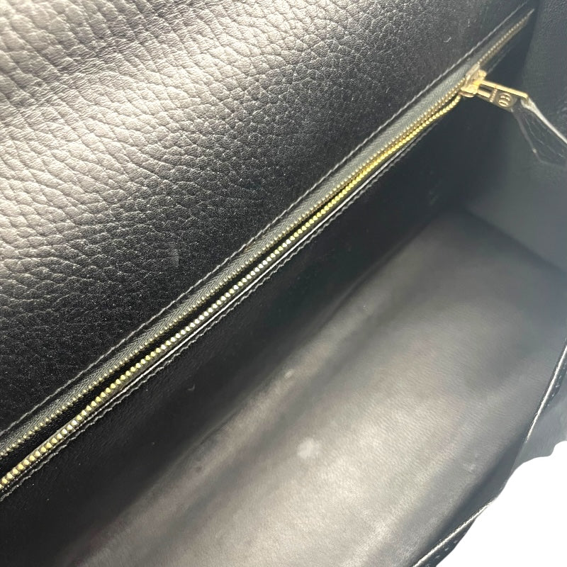 エルメス HERMES ケリー32 外縫い □C刻 ブラック×ゴールド金具 アルデンヌ レディース ハンドバッグ