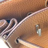 エルメス HERMES バーキン30 □J刻 ゴールド×シルバー金具 トリヨン レディース ハンドバッグ
