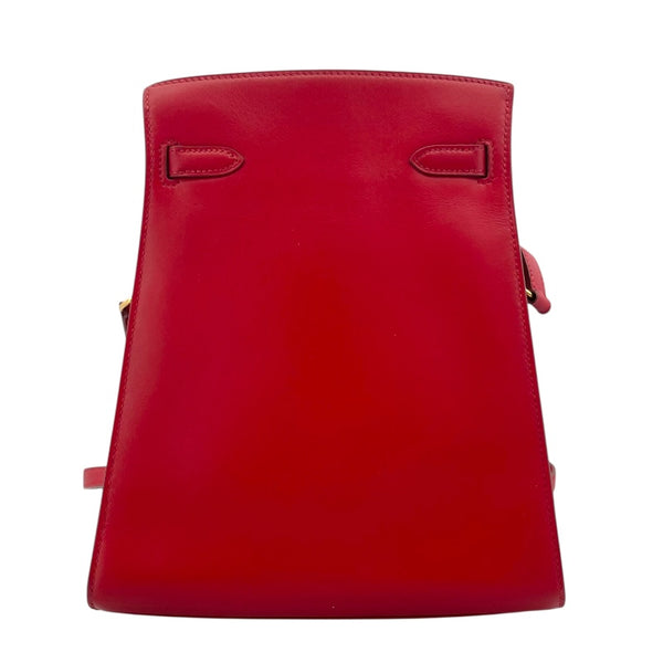 エルメス HERMES ケリースポーツPM ○U刻 ルージュヴィフ×ゴールド金具 ボックスカーフ レディース ショルダーバッグ