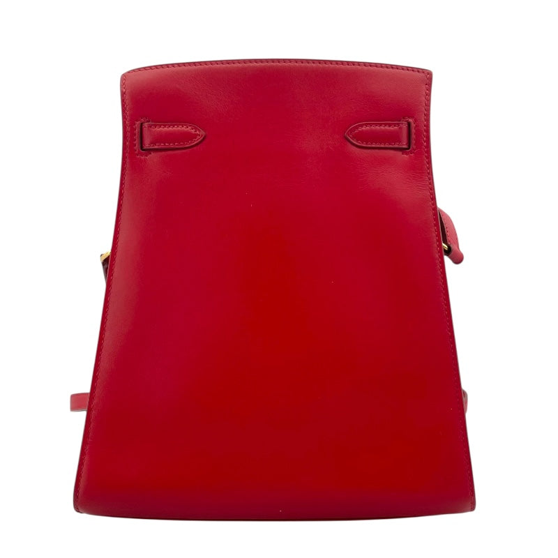 エルメス HERMES ケリースポーツPM ○U刻 ルージュヴィフ×ゴールド金具 ボックスカーフ レディース ショルダーバッグ