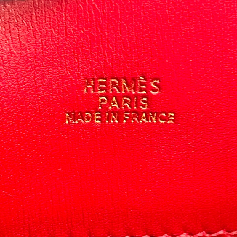 エルメス HERMES ケリースポーツPM ○U刻 ルージュヴィフ×ゴールド金具 ボックスカーフ レディース ショルダーバッグ
