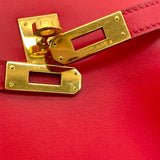 エルメス HERMES ケリースポーツPM ○U刻 ルージュヴィフ×ゴールド金具 ボックスカーフ レディース ショルダーバッグ