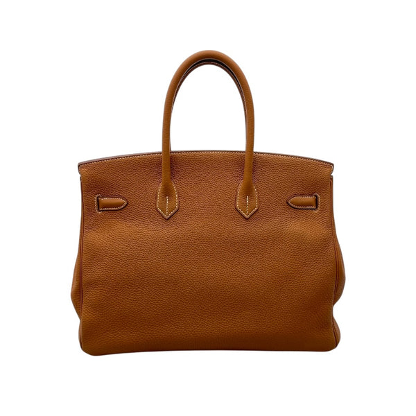 エルメス HERMES バーキン35 D刻 ゴールド×GD金具 トゴ レディース ハンドバッグ
