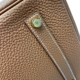 エルメス HERMES バーキン35 D刻 ゴールド×GD金具 トゴ レディース ハンドバッグ