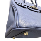 エルメス HERMES バーキン30 C刻 ブルーブライトン シルバー金具 トゴ レディース ハンドバッグ