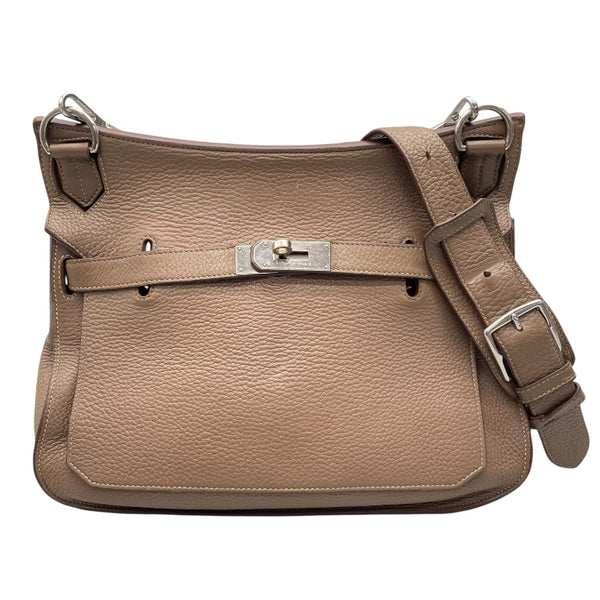 エルメス HERMES ジプシエール34 □Q刻 エトゥープ　シルバー金具 トリヨン レディース ショルダーバッグ