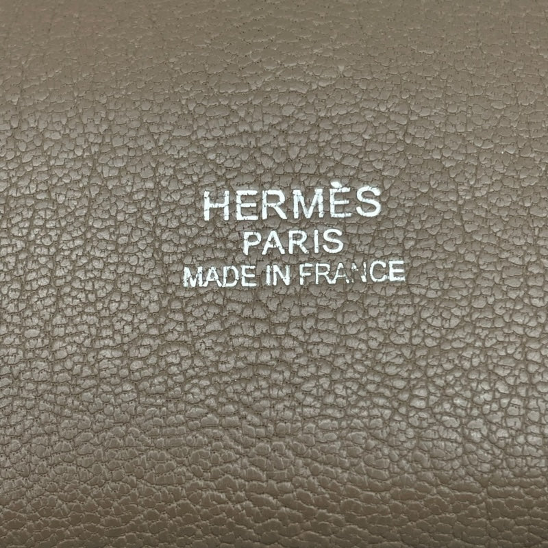 エルメス HERMES ジプシエール34 □Q刻 エトゥープ　シルバー金具 トリヨン レディース ショルダーバッグ
