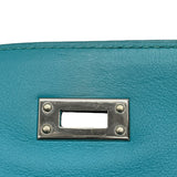 エルメス HERMES ポシェットケリー T刻 ブルーパオン　シルバ金具 スイフト レディース ハンドバッグ