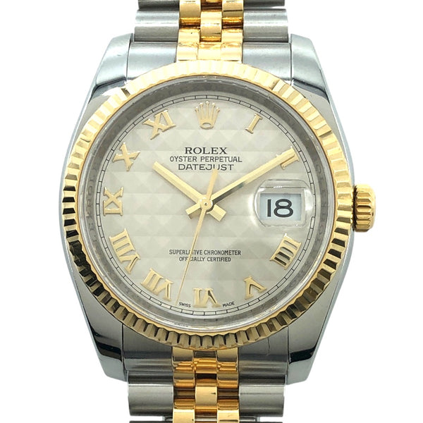 ロレックス ROLEX デイトジャスト36　ピラミッド 116233 K18/SS メンズ 腕時計