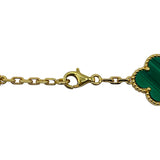 ヴァンクリーフ＆アーペル Van Cleef & Arpels ヴィンテージアルハンブラロングネックレス グリーン 750イエローゴールド/マラカイト ジュエリー